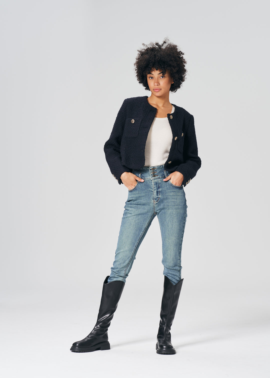 image of blazers worn by model