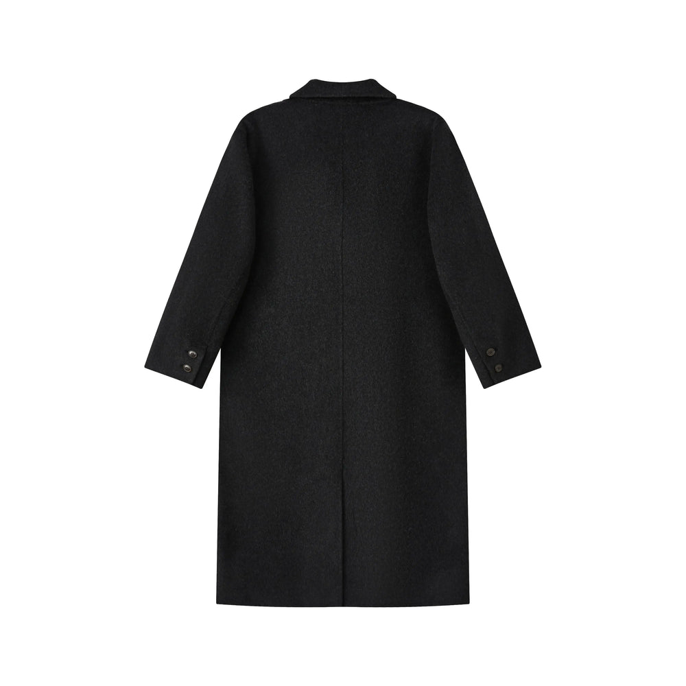 An image of a   1334D Long Wool Coat by  Mirra Masa