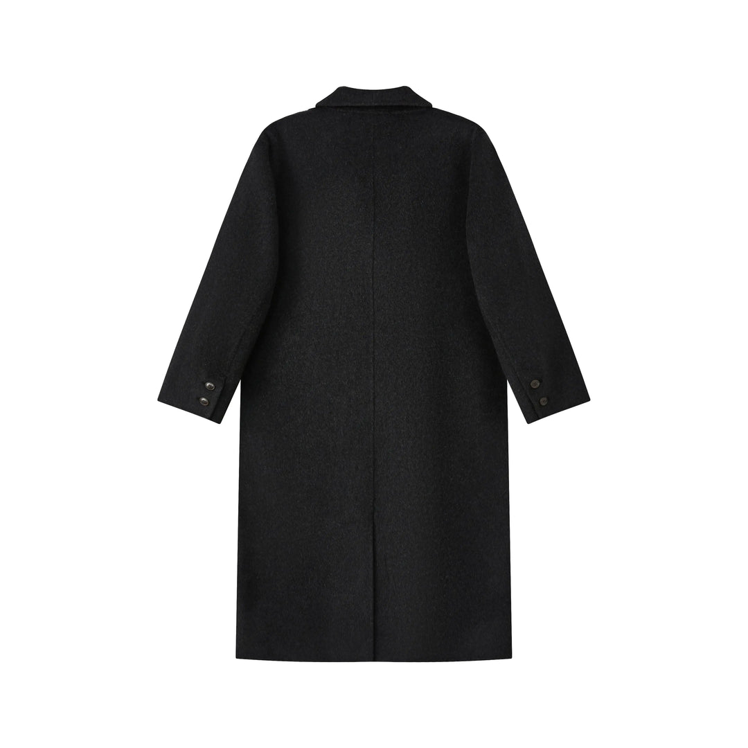 An image of a   1334D Long Wool Coat by  Mirra Masa