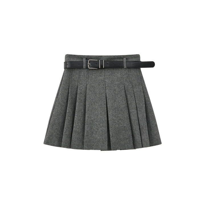 An image of a   1984Q Pleated Mini Skirt by  Mirra Masa