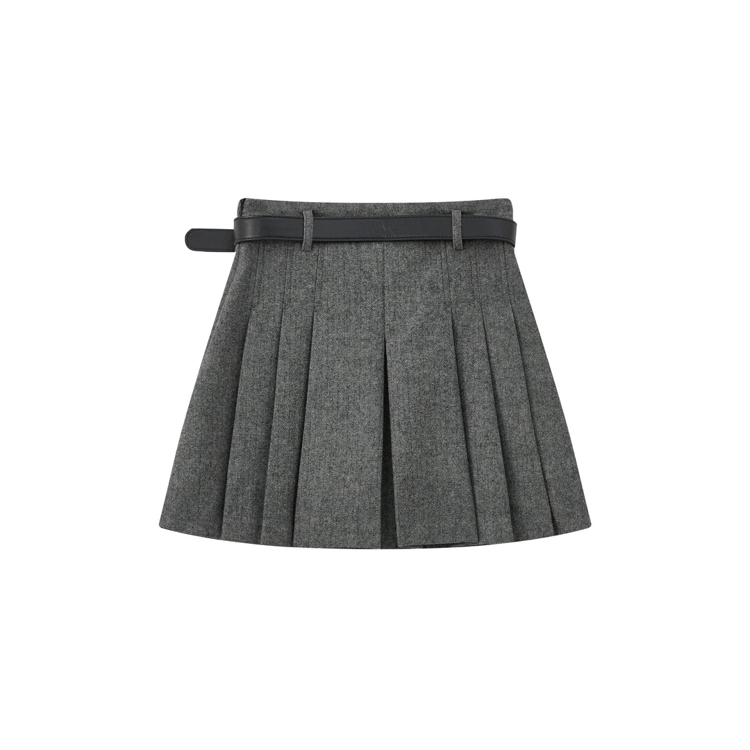 An image of a   1984Q Pleated Mini Skirt by  Mirra Masa