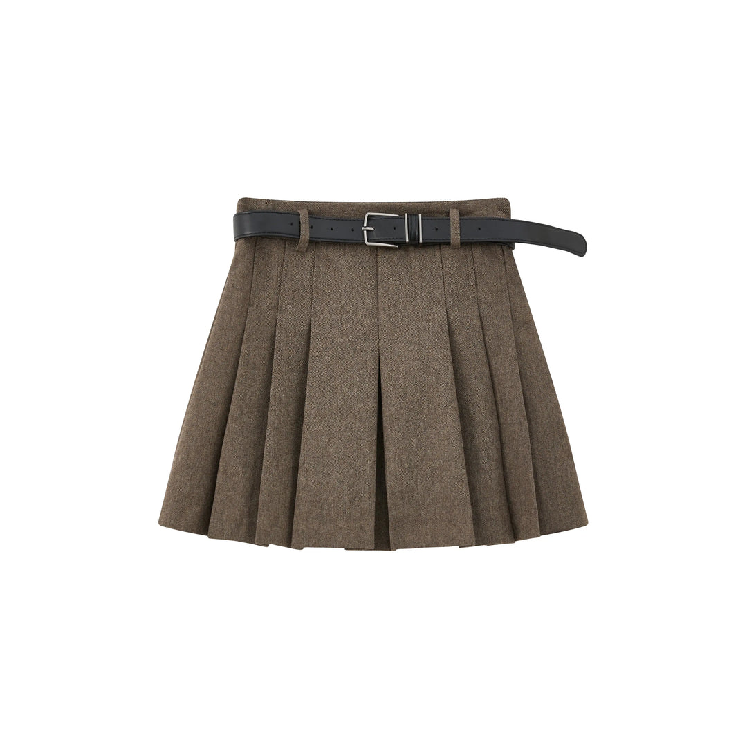 An image of a   1984Q Pleated Mini Skirt by  Mirra Masa