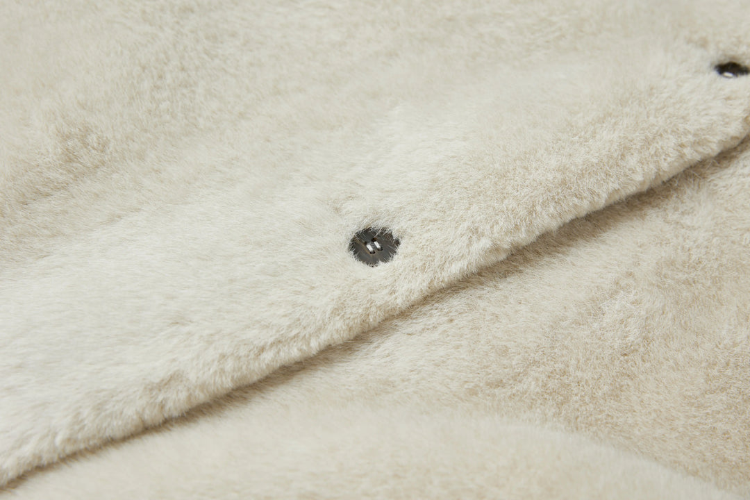 An image of a   1994Q Faux Fur Long Coat by  Mirra Masa