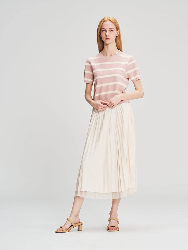 An image of a   205519 Reversible Pleated Skirt by  Mirra Masa