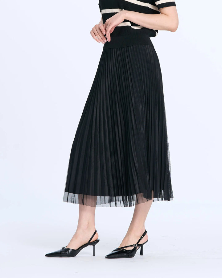 An image of a   205519 Reversible Pleated Skirt by  Mirra Masa