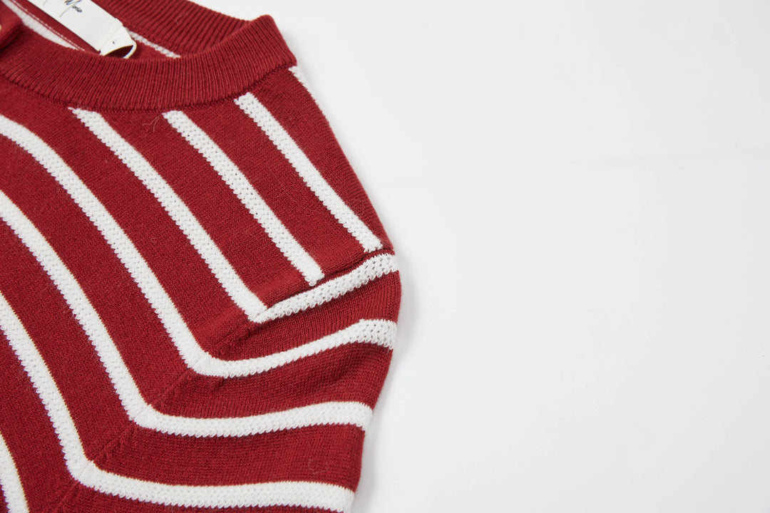 An image of a   2144Q Striped Button Down Sweater by  Mirra Masa