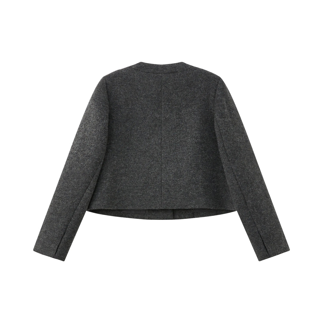 An image of a   2234Q Minimalist Cropped Jacket by  Mirra Masa