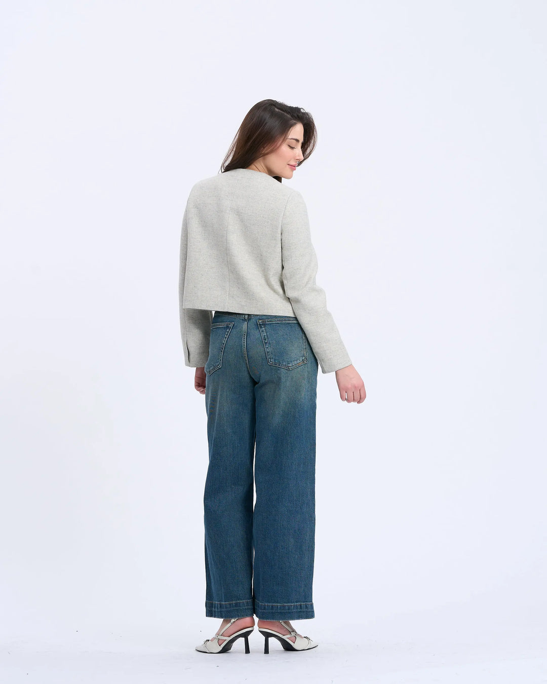 An image of a   2234Q Minimalist Cropped Jacket by  Mirra Masa