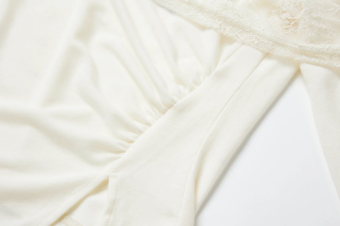 An image of a   2274Q Laced Off-Shoulder Top by  Mirra Masa