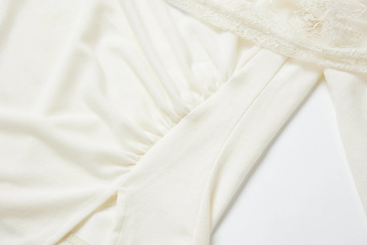 An image of a   2274Q Laced Off-Shoulder Top by  Mirra Masa