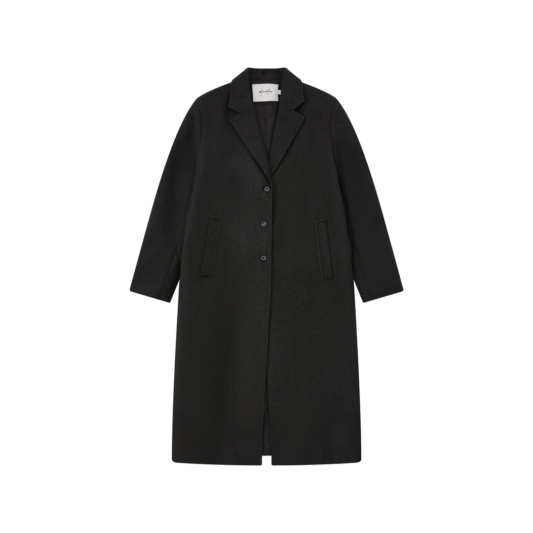 An image of a   2504Q Essential Classic Long Wool Coat by  Mirra Masa