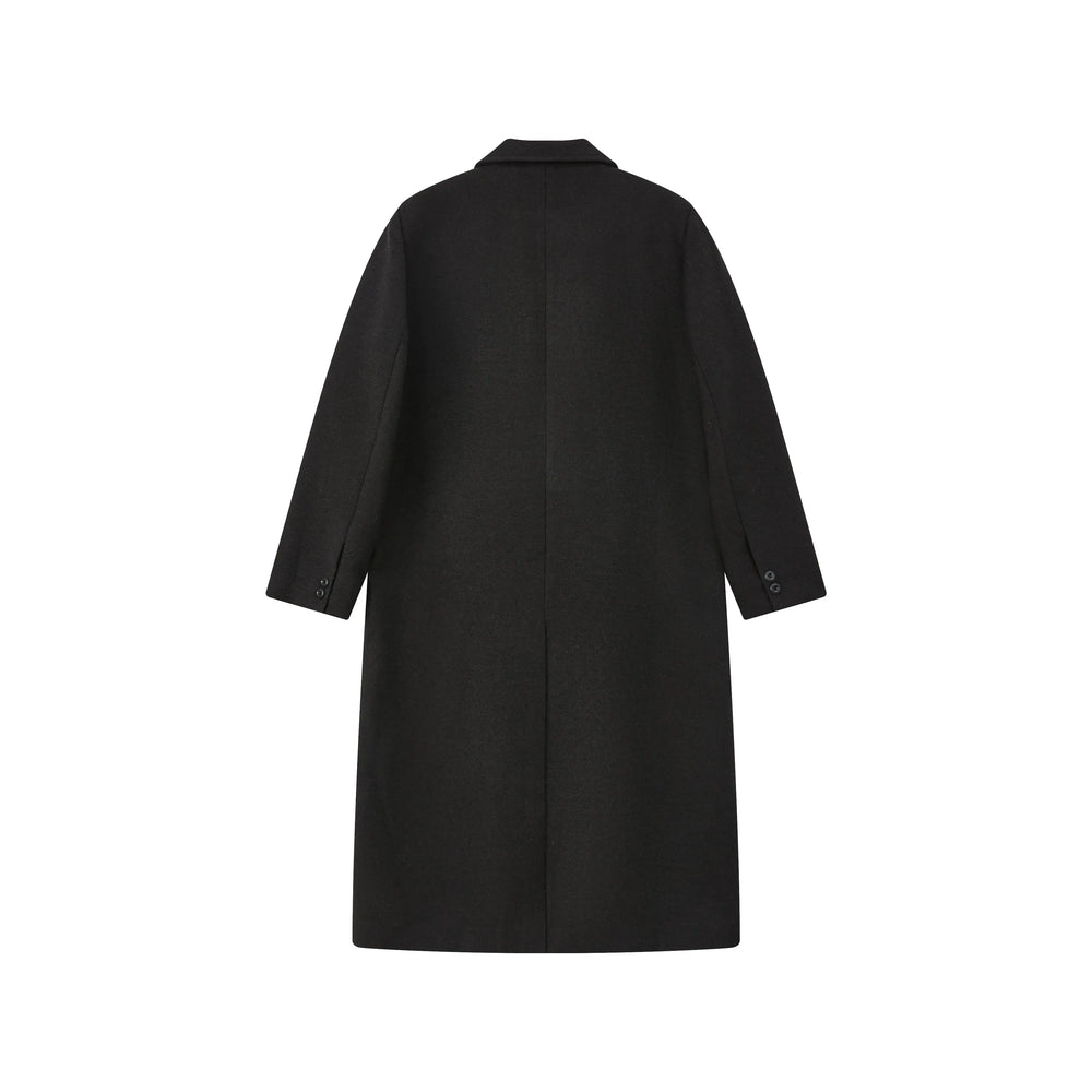 An image of a   2504Q Essential Classic Long Wool Coat by  Mirra Masa