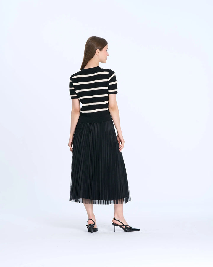 An image of a   25175 Basic Stripe T-Shirt by  Mirra Masa