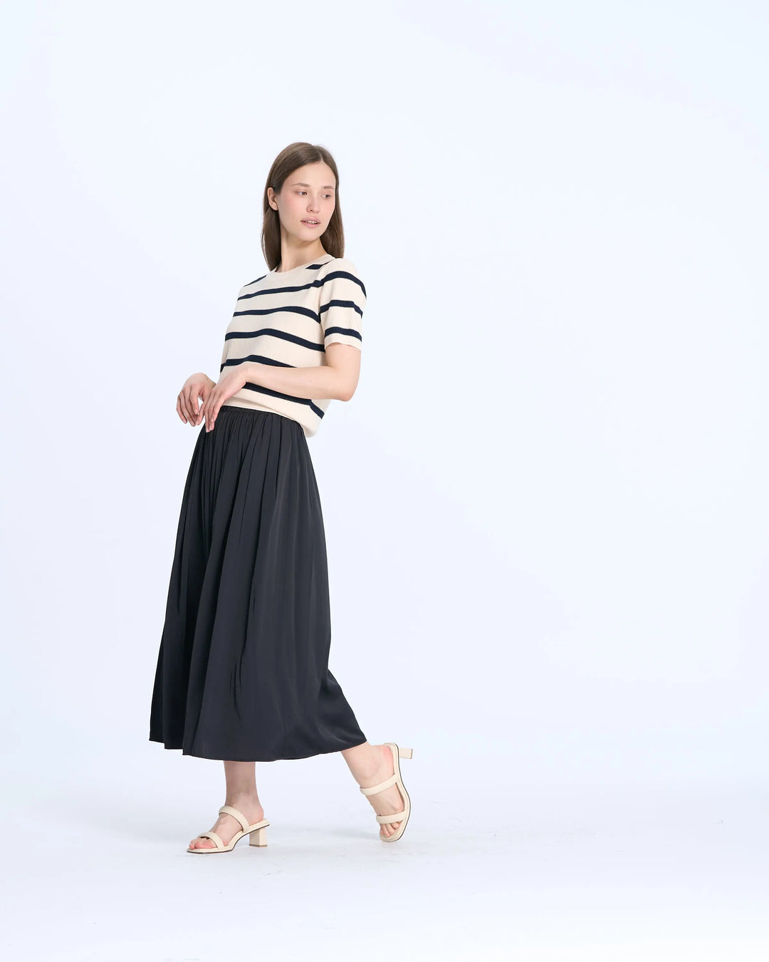 An image of a   25175 Basic Stripe T-Shirt by  Mirra Masa