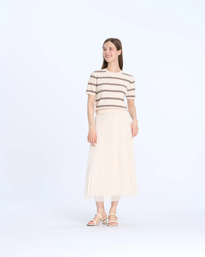 An image of a   25175 Basic Stripe T-Shirt by  Mirra Masa