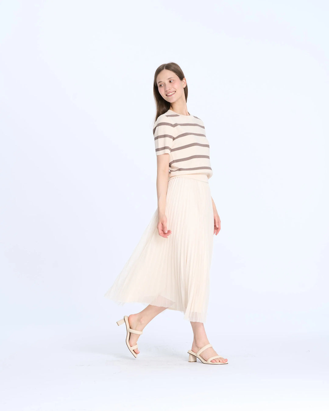 An image of a   25175 Basic Stripe T-Shirt by  Mirra Masa