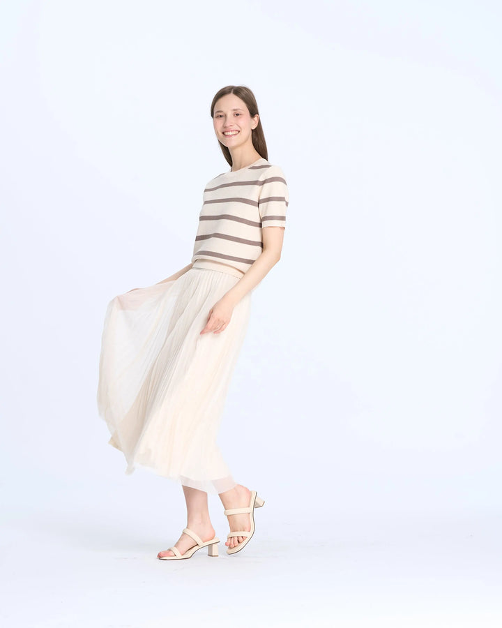 An image of a   25175 Basic Stripe T-Shirt by  Mirra Masa