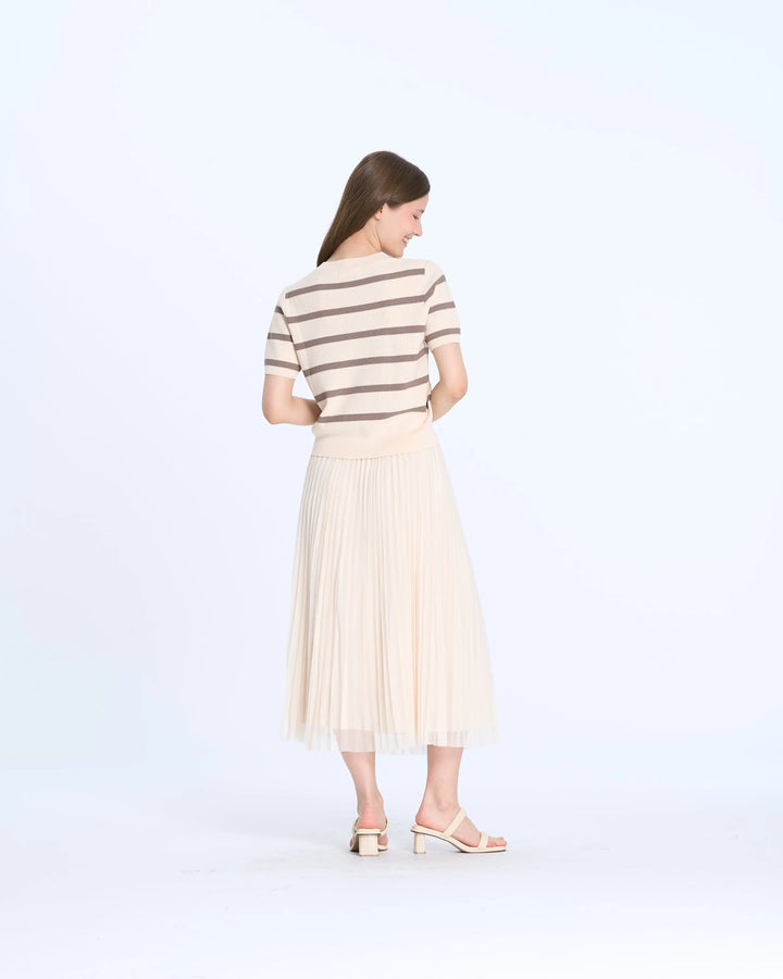 An image of a   25175 Basic Stripe T-Shirt by  Mirra Masa