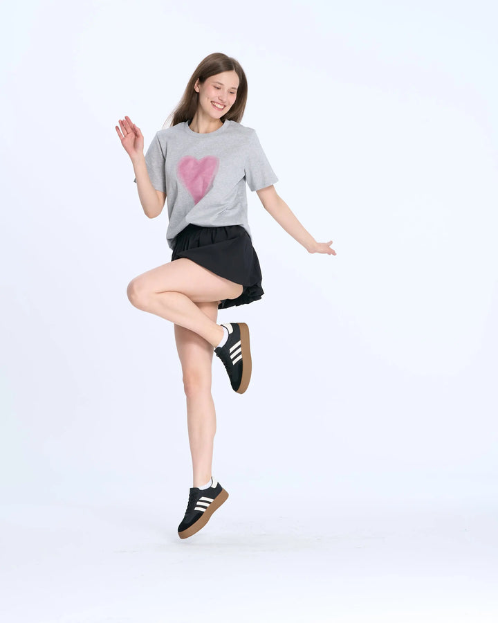 An image of a   25882 Tulle Heart T-Shirt by  Mirra Masa