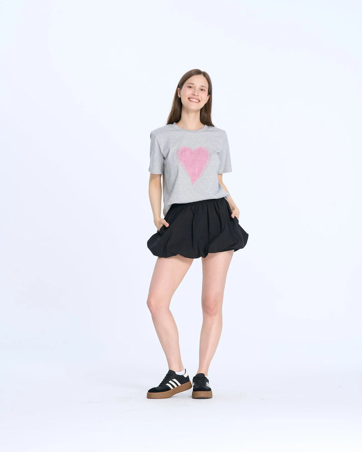 An image of a   25882 Tulle Heart T-Shirt by  Mirra Masa