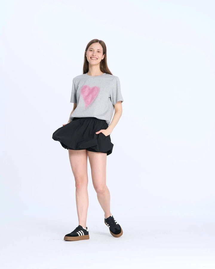 An image of a   25882 Tulle Heart T-Shirt by  Mirra Masa