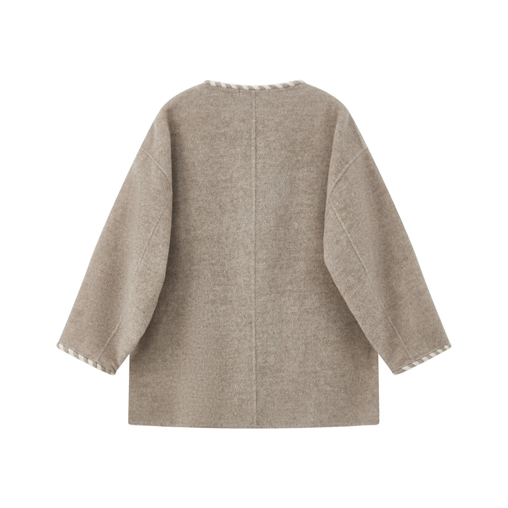 An image of a   2684Q Trimmed Wool Jacket by  Mirra Masa