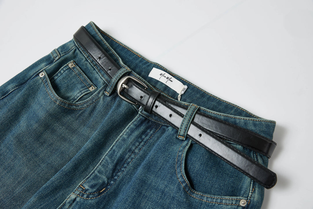 An image of a   2824Q Rolled-Cuff Denim Jeans by  Mirra Masa