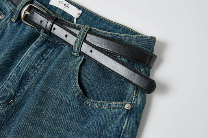 An image of a   2824Q Rolled-Cuff Denim Jeans by  Mirra Masa