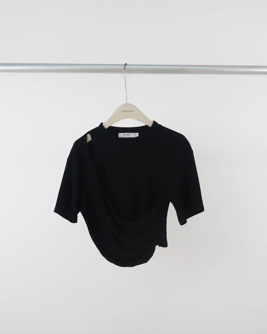 An image of a  Black-Medium 28355 Layered T-Shirt by  Mirra Masa