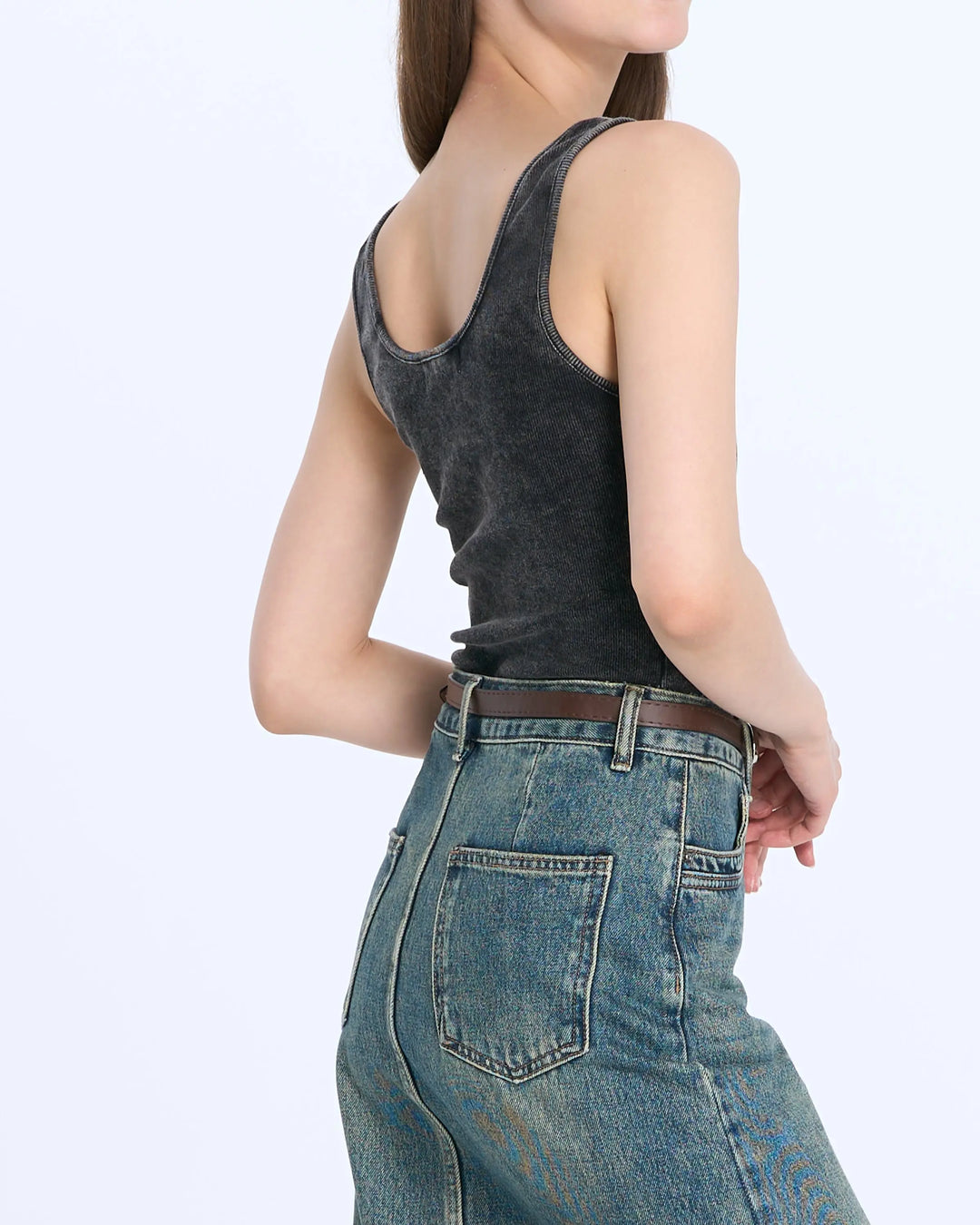 An image of a   28596 Two-Way Zip Tank Top by  Mirra Masa