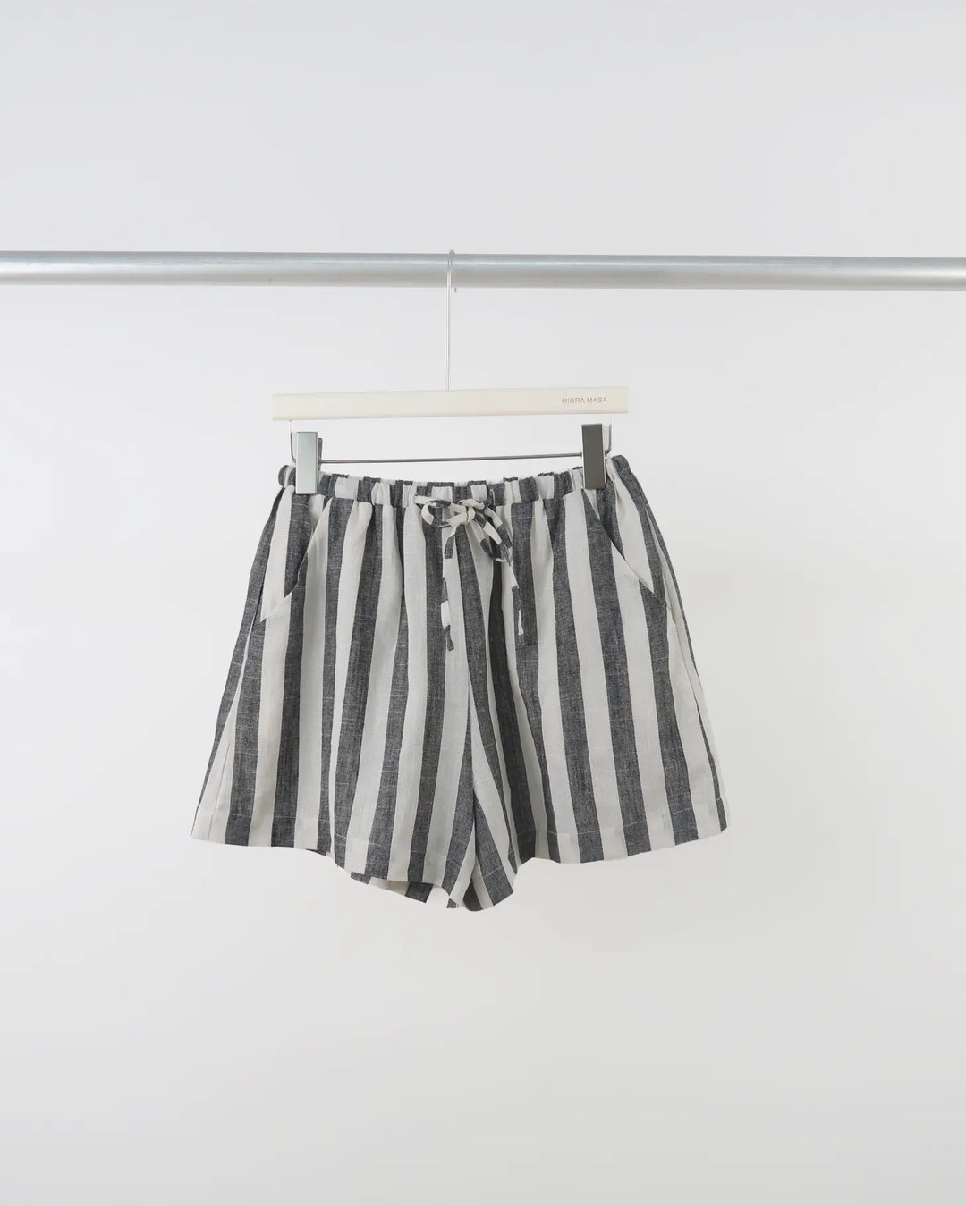 An image of a  Black-Medium 28606 Shorts by  Mirra Masa