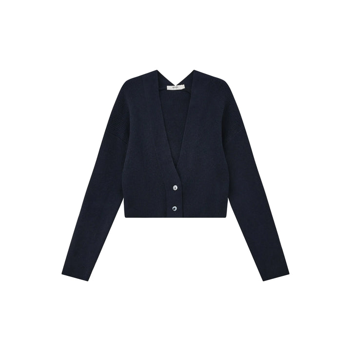 An image of a   3034Q Minimalist Cropped Cardigan by  Mirra Masa