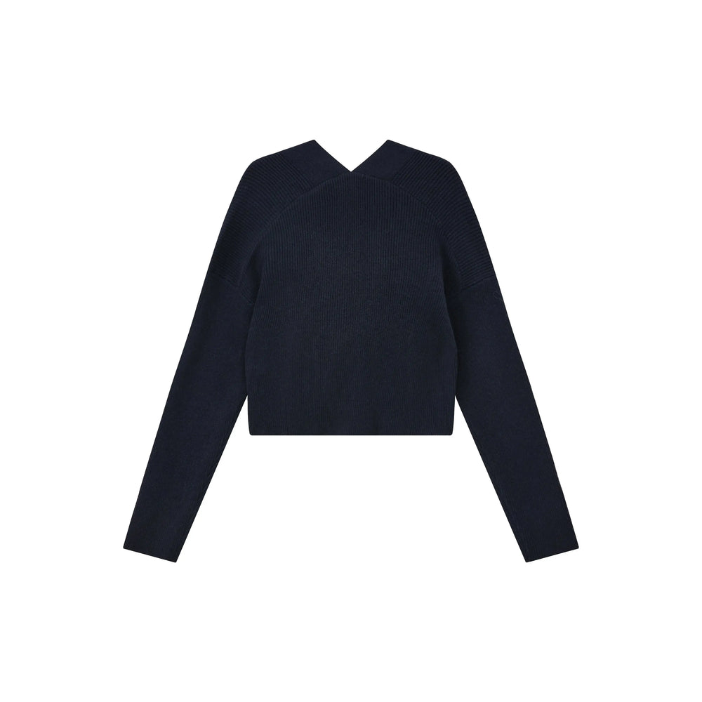 An image of a   3034Q Minimalist Cropped Cardigan by  Mirra Masa