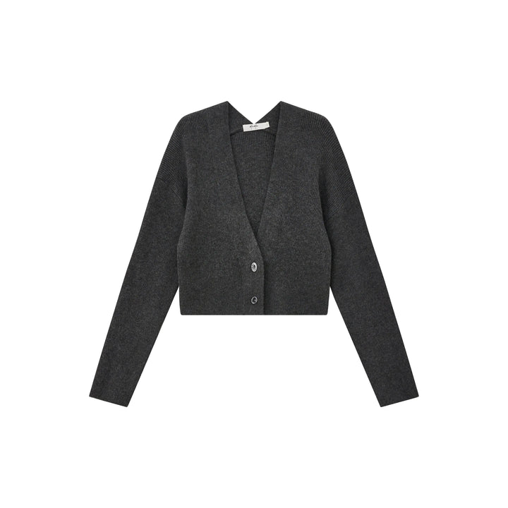 An image of a   3034Q Minimalist Cropped Cardigan by  Mirra Masa