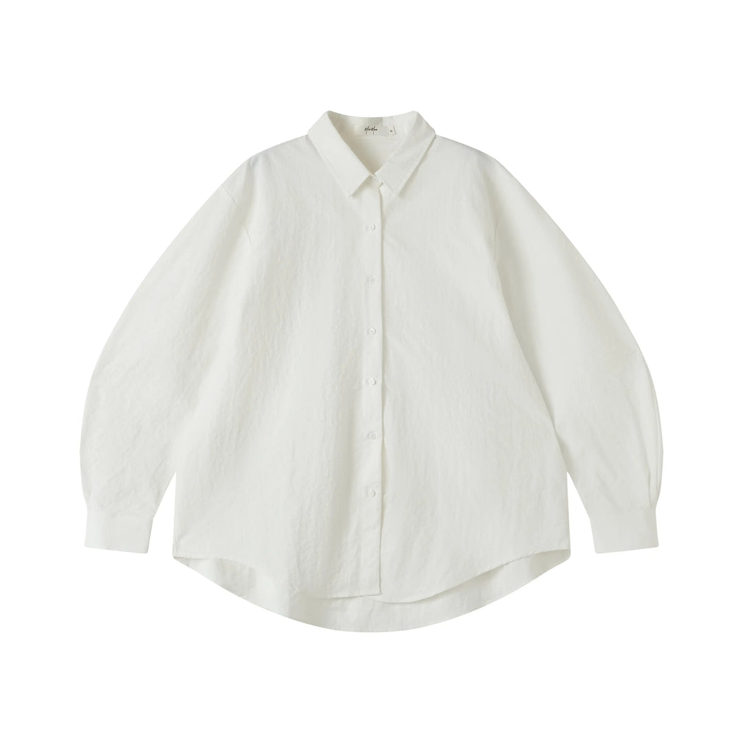 An image of a  White-One-Size 3155C Essential Layering Shirt by  Mirra Masa