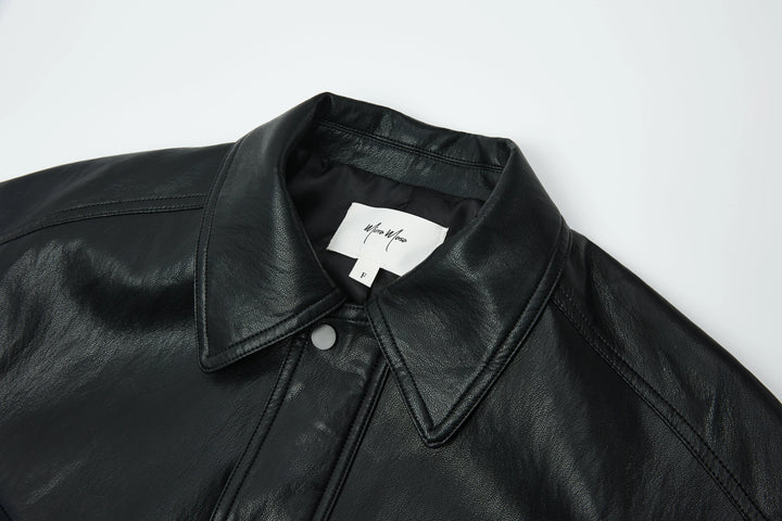 An image of a   3255C Vegan Leather Jacket by  Mirra Masa