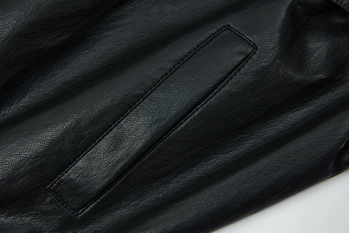 An image of a   3255C Vegan Leather Jacket by  Mirra Masa