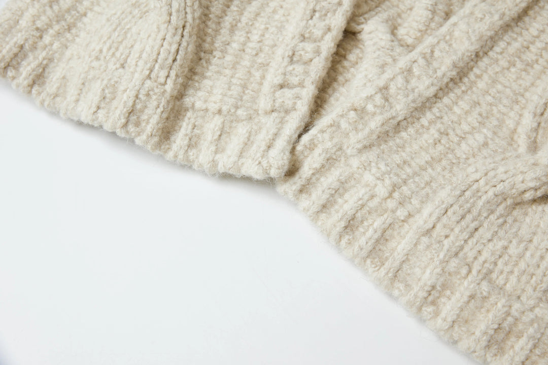 An image of a   3374Q Cable Knit Cardigan by  Mirra Masa