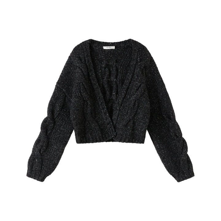 An image of a   3374Q Cable Knit Cardigan by  Mirra Masa