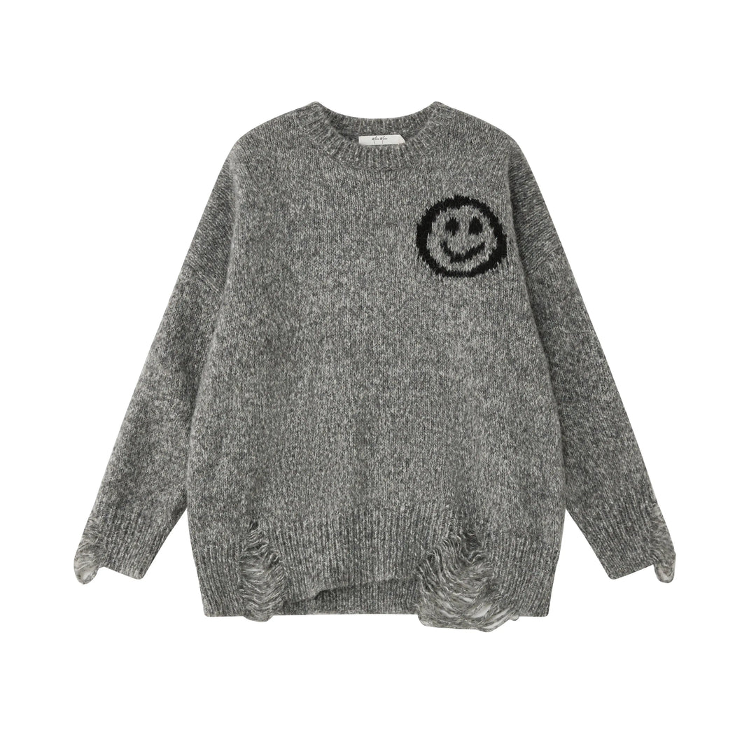 An image of a   3624D Smiley Face Sweater by  Mirra Masa