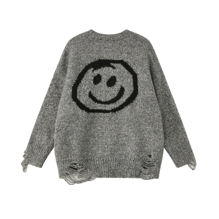 An image of a   3624D Smiley Face Sweater by  Mirra Masa