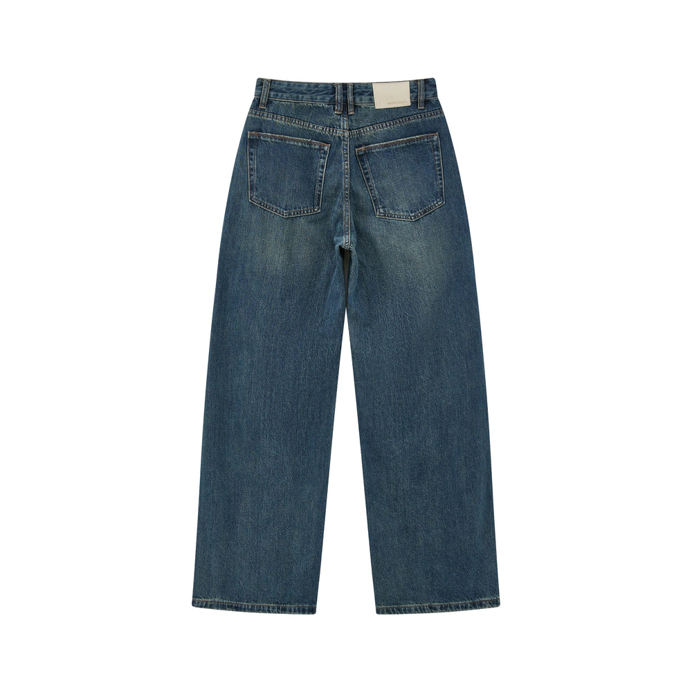 An image of a   4104Q Vintage Wash Flare Denim Jeans by  Mirra Masa