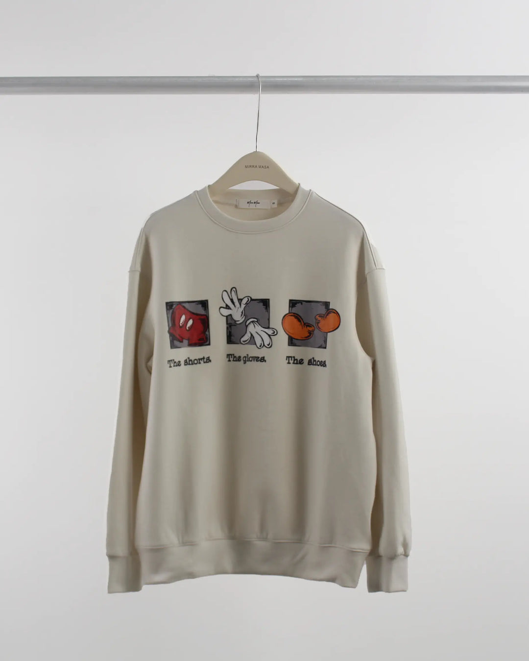 An image of a  Limestone-Medium 5134Q Graphic Crewneck Top by  Mirra Masa