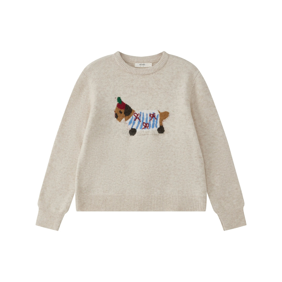 An image of a   5174Q Dachshund Crewneck Sweater by  Mirra Masa