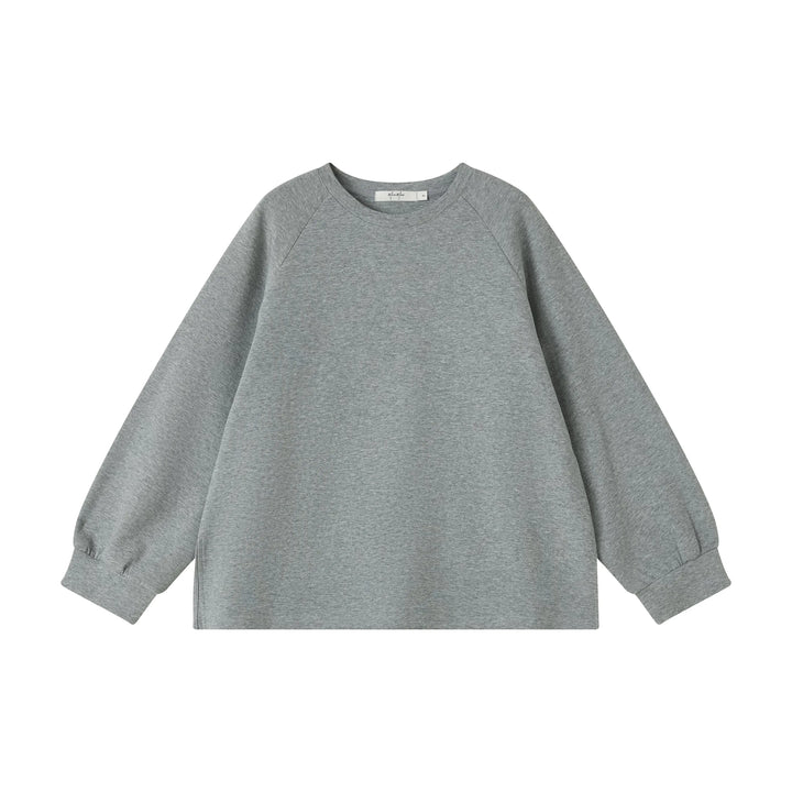 An image of a  Gray-One-Size 5685C Essential Crewneck Top by  Mirra Masa