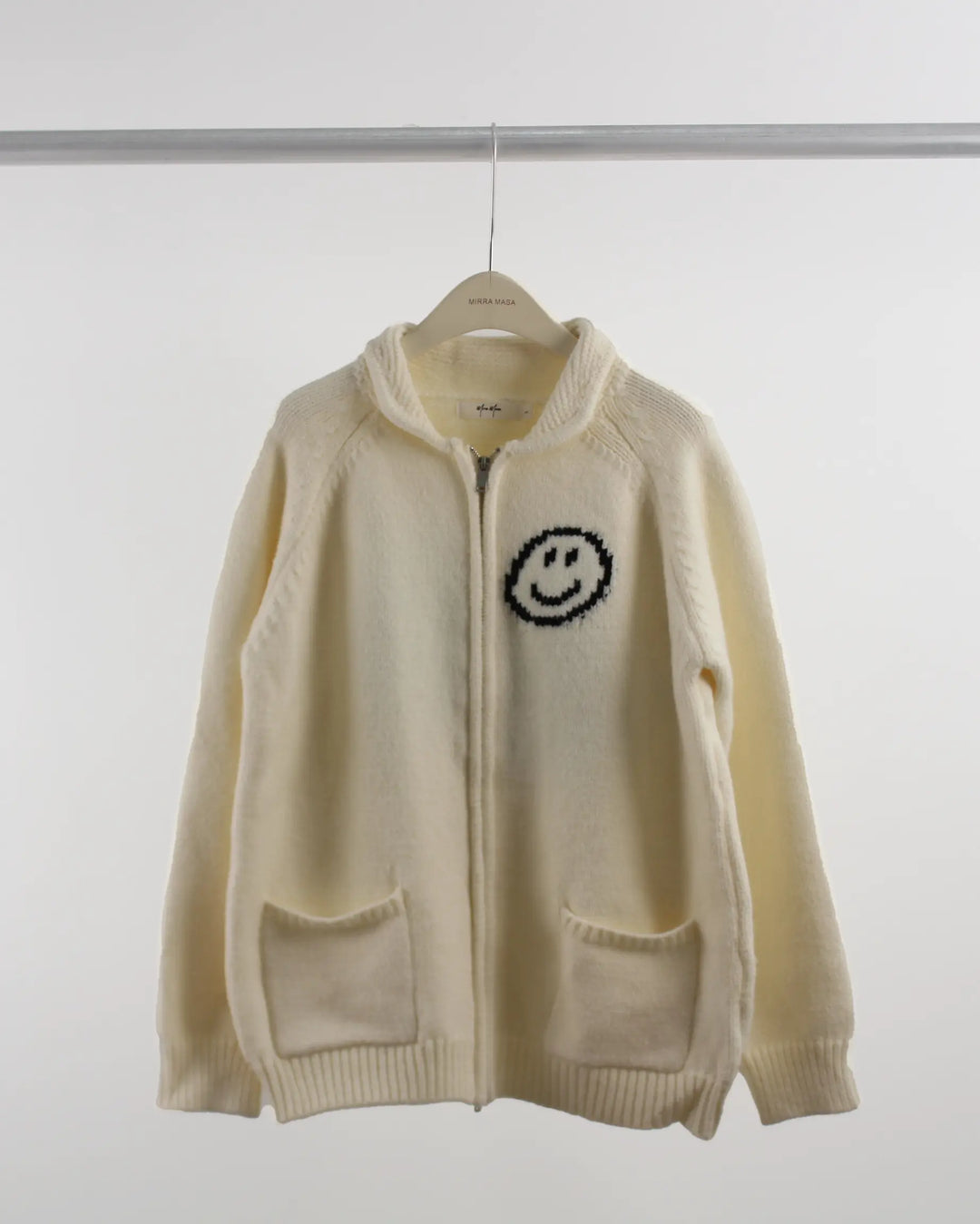 An image of a   6374Q Smiley Face Essential Cardigan by  Mirra Masa