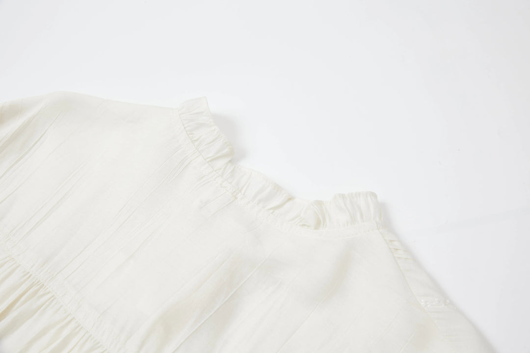 An image of a   6614Q Ruffle Collar Blouse by  Mirra Masa