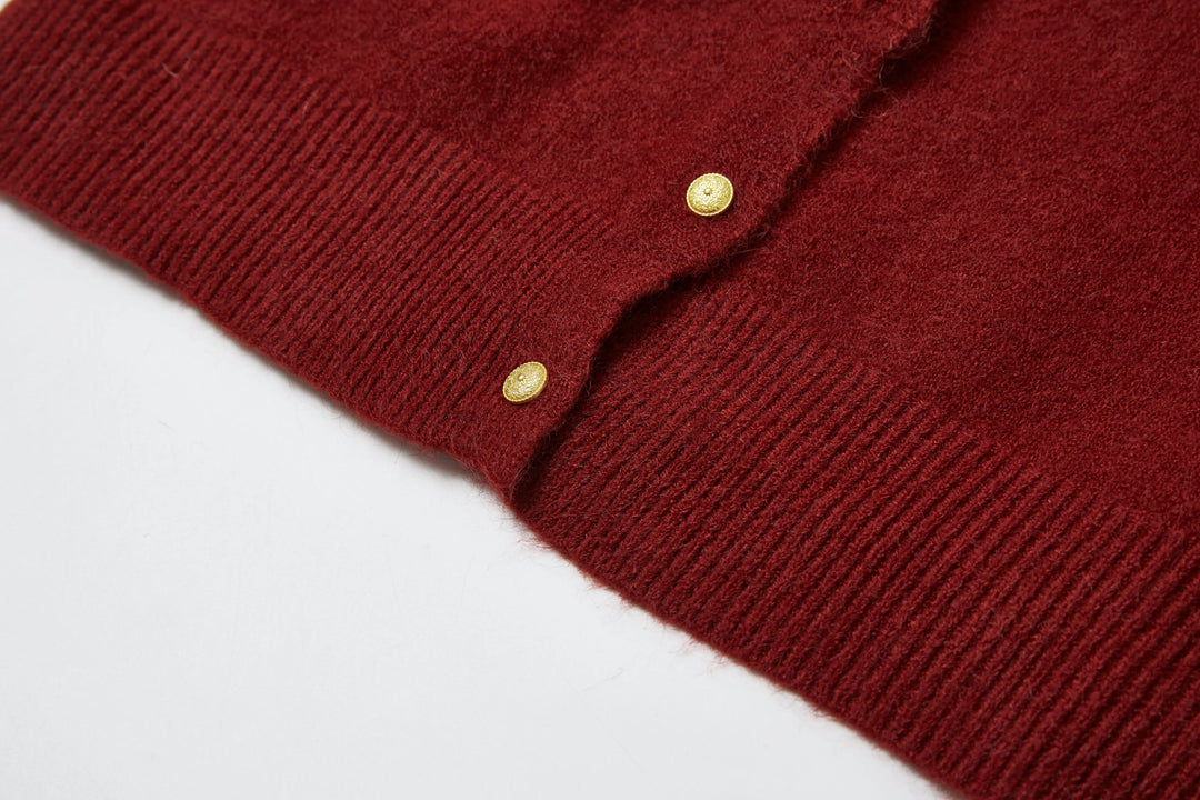 An image of a   6744Q Crewneck Cardigan by  Mirra Masa