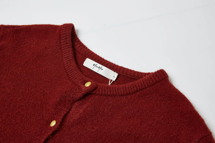 An image of a   6744Q Crewneck Cardigan by  Mirra Masa