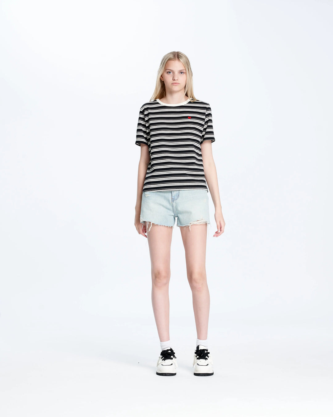 An image of a   72832 Stripe T-Shirt by  Mirra Masa